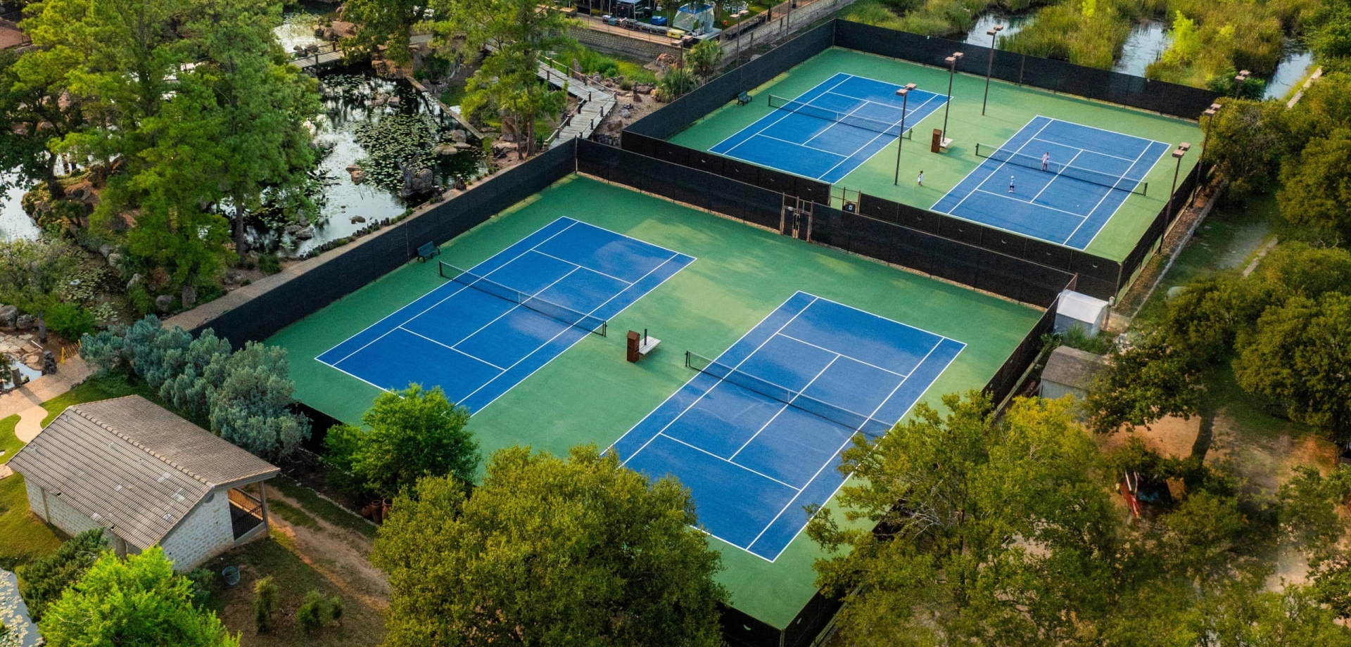 Tennis courts at Horseshoe bay resort